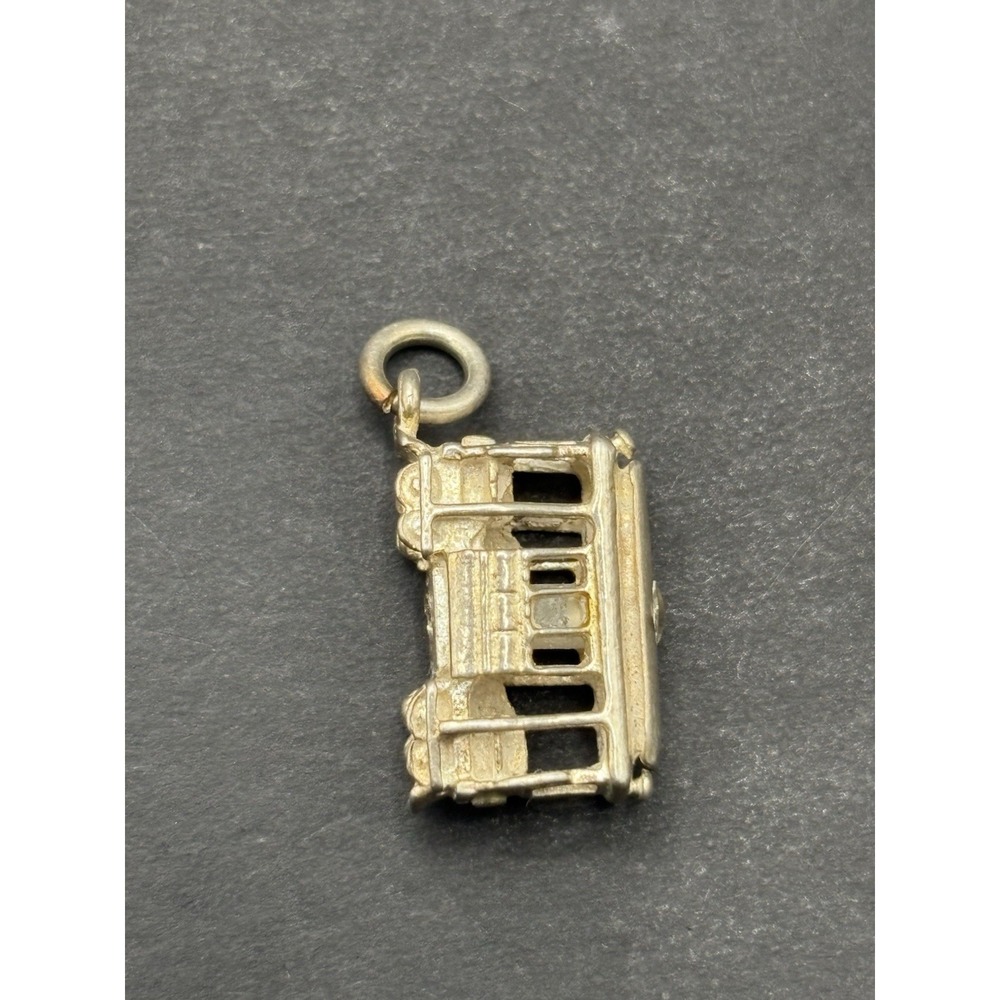 Vintage Sterling Silver Trolley Charm 925 G31